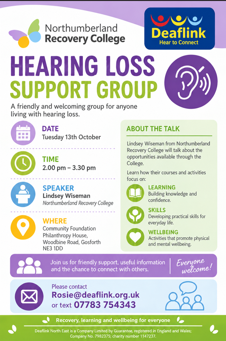 Hearing Loss Support Group- Northumberland Recovery College