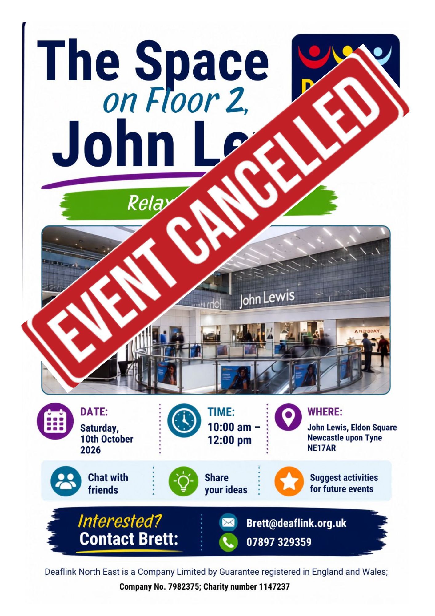 Cancelled - John Lewis - The Space 